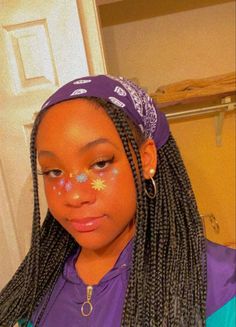 black girl magic, styled braids with bandana✨ Bandana Hairstyles Box Braids, Bandanna Hairstyle Box Braids, Bandanna Hairstyle 90s, Bandana Over Braids, How To Style Braids With A Bandana, Braids And Bandanas Black Women, Bandana Hairstyles Braids Black, Bandana Black Woman, Hair Styles With Bandana And Braids