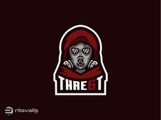 the logo for a gaming team that is wearing a gas mask