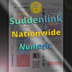 suddenlink national wide numericic is shown in front of a poster with the numbers