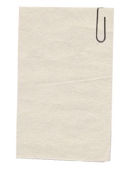 a white piece of paper with a black hook on it