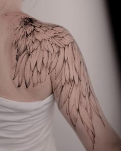 wing tattoo Angel Wing Arm Tattoo, Wing Tattoo Arm, Eagle Wing Tattoos, Alas Tattoo, Hawk Tattoo