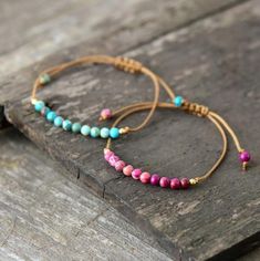 Jasper Bead Bracelet, Treasure Jewelry, Friendship Bracelets With Beads, Pulseras Diy, Simple Bracelets, Natural Stone Bracelets, Bracelet Ideas, Bracelet Tutorial, Cord Bracelets