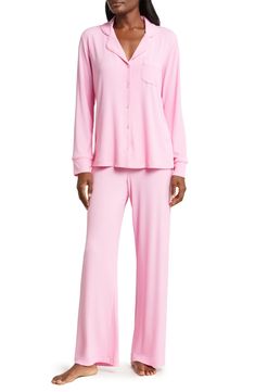 SKIMS Soft Lounge Rib Pajamas | Nordstrom Sleepwear Aesthetic, Christmas Pjs Women, Nordstrom Outfit, Cotton Pajama Set Women, Pajamas Aesthetic, Pajama Fashion, Nighttime Routine, Cute Sleepwear, Cozy Pajamas