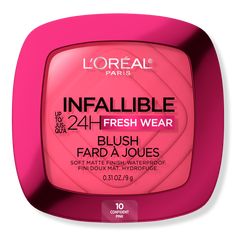 Infallible 24H Fresh Wear Soft Matte Blush - L'Oréal | Ulta Beauty Loreal Infallible, Loreal Paris Infallible, Orange Blush, Cheek Makeup, Matte Blush, Highlighter Makeup, Brow Pencils, L Oreal, Blush Color