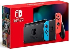 the nintendo switch is in its box and ready to be used as a game console