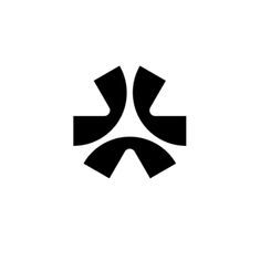 an abstract black and white logo with the letter k in it's center,