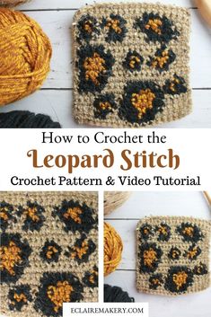 how to crochet the leopard stitch pattern and video guide for beginners -