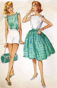 40 de, los años 50, los años 60 Mccalls Patterns Vintage, Patron Vintage, Robes Vintage, Vintage Dress Patterns, 1950s Style, Summer Blouses, 1960s Fashion