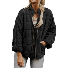 PRICES MAY VARY. womens winter quilted jackets long sleeve full zip puffer jacket coats with pockets womens quilted puffer jacket zip up lightweight padded coat outwear quilted jackets for women lightweight puffer jacket oversized casual zip up coats warm winter bomber outerwear pockets women's quilted lightweight jackets casual puffer jacket warm winter bomber coats oversized zip up outerwear pockets quilted jackets for women lightweight long sleeve button down puffer jacket warm winter coat ou Vintage Style Jacket, Winter Jackets Women, Winter Casual