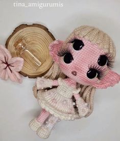 Melanie Martinez Crochet Doll, Melanie Martinez Plushies, Melanie Martinez Crochet Pattern, Melanie Martinez Craft Ideas, Portals Melanie Martinez Outfits, Crochet Melanie Martinez, Melanie Martinez Crochet, Crochet Doll Eyes, Melanie Martinez Doll