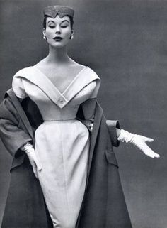 1956 Fashion, Dior New Look, Jacques Fath, Glamour Vintage, Vintage Suit, Jeanne Lanvin, Fifties Fashion