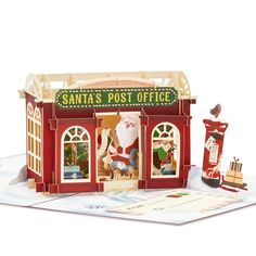 a santa's post office is on display