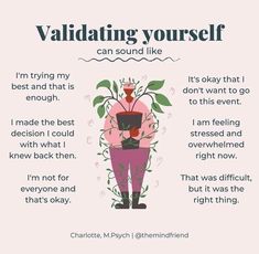 Validate Yourself, External Validation, Mountains Flowers, Ocean Adventure, Mental Health Facts, Mental Health Therapy, Self Care Bullet Journal, Writing Therapy, Emotional Awareness