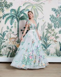 Enchanted Forest Wedding Dress, Hand Painted Wedding Dress, Savin London, Forest Wedding Dress, Ball Gowns Fantasy, Rainbow Wedding Dress, It Was All A Dream, Fairy Wedding Dress