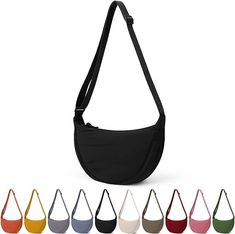 PRICES MAY VARY. 💖【PREMIUM MATERIAL】 Our nylon crescent crossbody bag is made of high-quality composite nylon fabric, which is soft, flexible and smooth, durable, easy to clean and not easy to wear and tear. 💖【CLASSIC SIMPLE DESIGN】Solid color crescent shoulder bag with classic and simple design, sailboat design, more space, the bag contains two inner compartments, perfect for sorting your items and easy access. 💖【CAPACITY】 Size: 31x16x9cm/12.20x6.30x3.54in.The crescent bag purse crossbody ba Men Crossbody Bag, Purse Casual, Crescent Bag, Red Lake, Nylon Crossbody Bag, Sailboat Design, Dumpling Bag, Ivy Style, Purse Crossbody