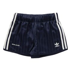 (WMNS) adidas Originals x Sporty & Rich Shorts 'Navy' IN5253 Sporty And Rich, Stil Inspiration, Adidas Shorts, Adidas X, Mode Inspo, Mode Inspiration, Dream Clothes, Fashion Killa, Striped Shorts