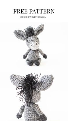 Crochet Farm Animals Free Donkey Pattern