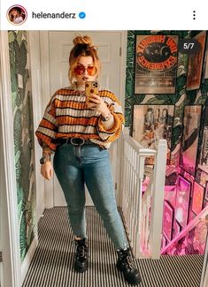 Spooky Clothing Aesthetic, Helen Anderson Outfits, Plus Size Broadway Outfit, Plus Grunge Fashion, Midsize Fashion Fall Edgy, Outfit Inspirations Plus Size Aesthetic, Plus Size Boho Grunge Outfits, 60 Degree Weather Outfit Plus Size, Plus Size October Outfits