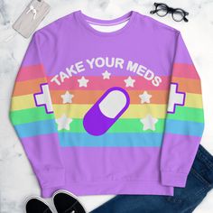 Take Your Meds, Clown Core, Random Crafts, Pastel Outfit, Yami Kawaii, Long T, Plus Size Leggings, Cosplay Ideas, Really Cute Outfits