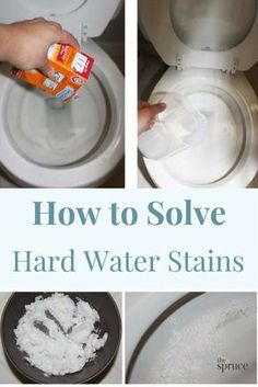 how to solve hard water stains on a toilet