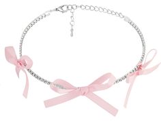 PRICES MAY VARY. Add a sweet final touch to your neck, goes well with any outfit with this dainty stunning bow tennis choker to elevate your look with Y2K aesthetic Choker style, tennis chain with three cute little ribbon bows, adjustable lobster clasp closure Available in 3 colours as baby blue, blush pink, pure white Bow motif, bow stacking, as many as you can add these bows to your outfit as hyper-femininity, balletcore,... or simply I am just a girl shoutout to the world Wear only this choke Coquette Tennis, Bow Stacking, Aesthetic Choker, Tennis Choker Necklace, Necklaces Aesthetic, Trendy Stuff, Pastel Bows, Tennis Chain, Bow Necklace