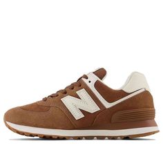 (WMNS) New Balance 574 'True Brown' WL574NA (SNKR/Low Top/Women's/Non-Slip/Shock-absorbing) New Balance Brown Running Shoes For Sports, Sporty Brown New Balance Running Shoes, New Balance Shoes 574 Brown, New Balance Sporty Brown Sneakers, Women’s New Balance 574, New Balance 574, Modest Fits, New Balance Women, New Balance Shoes