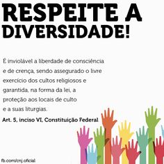 a poster with hands in the air and words that read respite a diversidade