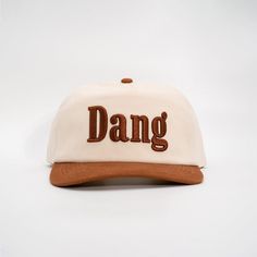 DANG HAT Communal Cowboy BURNT ORANGE Raised Embroidery, Hat Design, Recycled Fashion, 1 Of 1, Arm Candy, Hat Designs, Cotton Twill, Just In Case, Nashville