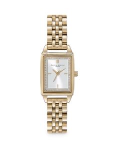 Olivia Burton Rectangle Bracelet Watch, 20.5mm Olivia Burton Watch, Business Clothes, Gold Watches Women, Rose Gold Watches, White Gold Bracelet, Classy Jewelry, Jewelry Lookbook, Olivia Burton, Dream Jewelry