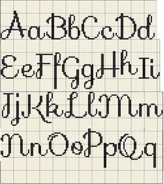 a cross stitch alphabet with letters and numbers