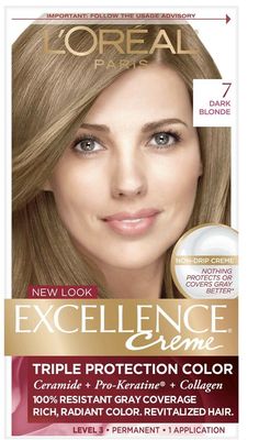 There’s a reason it’s called Excellence. L'Oreal Excellence hair color is designed with an exclusive triple protection system that deeply cares for your hair, and with 100% gray hair coverage even on stubborn grays. The color creme is formulated with Pro-Keratine complex that protects as it colors. This hair dye kit is available in a color palette ranging from Ash Blonde to Chocolate Brown to Jet Black. Absolutely gorgeous at home hair color. No permanent hair color protects better or covers grays better (compared to each leading competitor’s top selling brand).Packaging May Vary, what you receive may not be what is reflected on site. Strawberry Blonde Hair Dye, Older Mens Hairstyles, Short Natural Haircuts, Beige Blond, Grey Hair Coverage, Transitioning Hairstyles, Covering Gray Hair, Dyed Blonde Hair, Oval Face Hairstyles