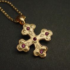 Byzantine Cross Necklace with garnets. Greek Russian Orthodox | Etsy Stave Church Jewelry, Luxury Hammered Byzantine Jewelry, Luxury Byzantine Pendant Necklace, Luxury Byzantine Style Round Pendant Jewelry, Luxury Byzantine Hammered Jewelry, Byzantine Jewelry Egyptian, Luxury Byzantine Crucifix Jewelry, Luxury Byzantine Jewelry As Gift, Luxury Byzantine Jewelry For Wedding