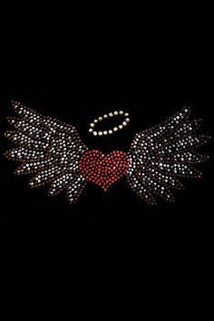 Heart with Wings & Halo Bandana- Many Colors - Posh Puppy Boutique Bedazzling Designs, Darkcore Png, Bedazzled Ideas, Typo Logo Design, Rhinestone Shirt, Dog Tutu, Disney Cups