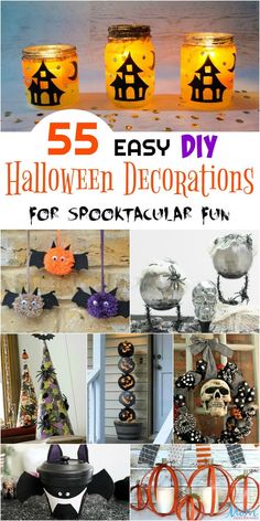 25 easy diy halloween decorations for spooktacular fun with text overlay