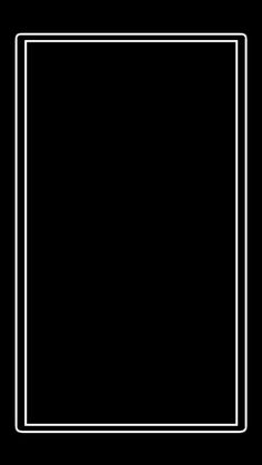 a black and white square with a thin line in the middle on a black background