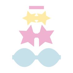 three stars and two bras are on top of each other, with one star above the bra