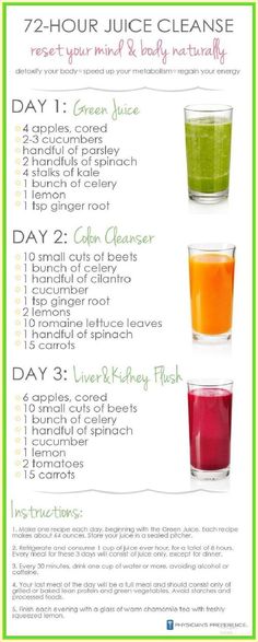 the 7 day juice cleanse recipe is shown