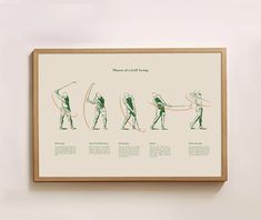 a framed poster with instructions on how to stand up