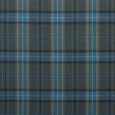 Mulberry SHETLAND PLAID BLUE Fabric Blue Fabric Pattern, Mulberry Fabric, Mulberry Home, Fabric Houses, Wallpaper Size, Plaid Fabric, Yellow Fabric, Drapery Fabric, Custom Bed