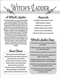 Witch's Ladder Diy, Witches Ladder Meaning, Witch’s Ladder, Modern Witch Altar, Witch Diy Crafts Witchcraft, Litha Crafts, Crone Wisdom