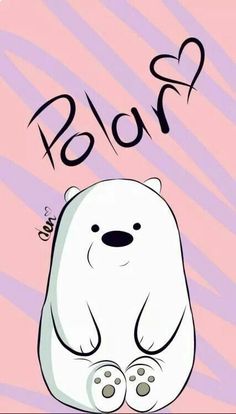 a polar bear with the word love on it's chest