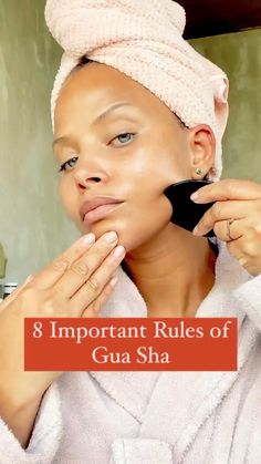 Gua Sha is an ancient ritual- and its a must add to your morning or night skin care routine. MAED shows you the technique for how to give yourself a gua sha facial for tighter, brighter, glowy skin. Here are 8 important for for Gua Sha, plus all of your questions answered. Follow MAED FOR more skincare tips! Facial Massage Routine, Face Yoga Facial Exercises, Face Yoga, Face Massage, Facial Massage, Body Skin Care Routine, Gua Sha, روتين العناية بالبشرة, Beauty Skin Care Routine