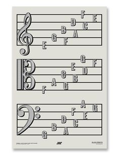 sheet music with musical notes and trebles