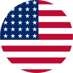 an american flag in the shape of a circle