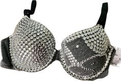 Color: Charcoal Gray with Black Straps Hand embellished with Clear Acrylic rhinestones. Back fastening  Size 34C  Auden Brand Bra, lightly lined cups  Visit shop for full selection of accessories.  If selecting a hat, look for Clear Acrylic rhinestones in the description for a match. Custom orders are accepted, please message for information. Rhinestone Bra, Bra Items, Bra Lingerie, Charcoal Gray, Charcoal Grey, Clear Acrylic, Abstract Design, Custom Orders, Favorite Outfit