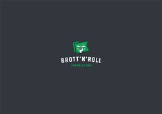 the logo for a sandwich bar that is called brott'n'roll