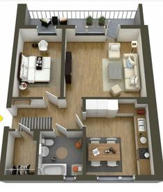 the floor plan of a two bedroom apartment with living room, dining area and kitchen