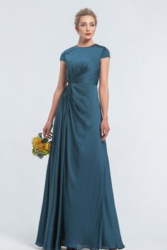 Modest LDS Dark Teal Satin Bridesmaid Dress Modest Satin Gown, Teal Bridesmaid Dresses Long, Dark Teal Bridesmaid Dresses, Pastel Yellow Bridesmaid Dresses, Baby Pink Bridesmaids Dresses, Bridesmaid Dresses Lace Top, Steel Blue Bridesmaid Dresses, Maroon Bridesmaid Dresses, Mint Green Bridesmaid Dresses