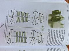 an open book with instructions on how to sew the top and bottom part of a dress