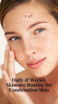 If you have combination skin that's normal or dry in some areas and oily in others, the proper skincare routine needs to include effective cleansing and hydration. Read on to learn the best natural skincare routine for combination skin! Weekly Skincare Routine, Skincare Routine For Combination Skin, Routine For Combination Skin, Weekly Skincare, Glowing Clear Skin, Combination Skin Care Routine, Natural Skincare Routine, Overnight Beauty